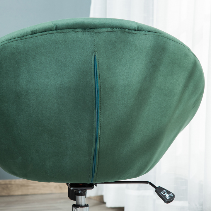 Modern Adjustable Velvet Bar Stool - Elegant Green Armless Tub Chair with Tufted Fabric & 360° Swivel Seat - Premium  from Home Treasures - Just £90.99! Shop now at Home Treasures