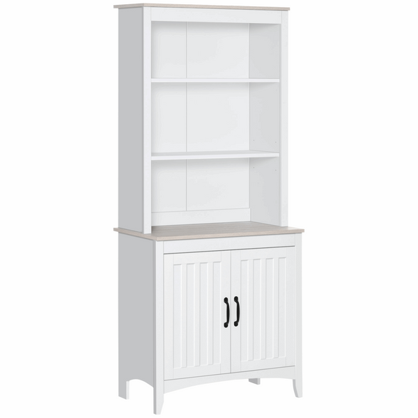 Stylish White Bookcase Display with Adjustable Shelves, 76 x 42 x 176cm | Versatile Storage Solution for Home & Office - Premium  from Home Treasures - Just £179.99! Shop now at Home Treasures