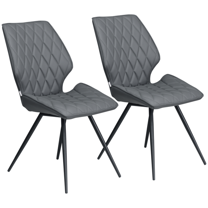 Stylish Grey Mid-Century Upholstered Accent Dining Chairs, Set of 2 – Comfortable & Versatile Seating for Home & Dining Room - Premium  from Home Treasures - Just £134.99! Shop now at Home Treasures