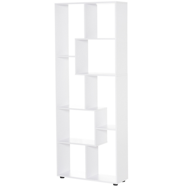 Modern 8-Tier Freestanding Bookcase in White - Stylish Storage Solution - Premium  from Home Treasures - Just £76.99! Shop now at Home Treasures