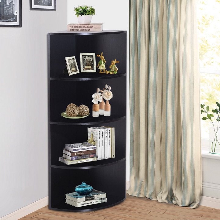 Tiered Corner Bookshelf (Black) - Space-Saving, Stylish, and Sturdy Storage Solution for Your Home - Premium  from Home Treasures - Just £56.99! Shop now at Home Treasures