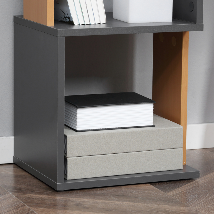 Modern 5-Tier Bookshelf in Dark Grey | Freestanding Bookcase Storage Shelving - Premium  from Home Treasures - Just £46.99! Shop now at Home Treasures