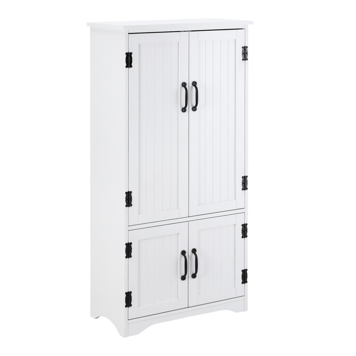 Elegant White Accent Floor Storage Cabinet with Adjustable Shelves - Perfect for Any Room - Premium  from Home Treasures - Just £122.99! Shop now at Home Treasures