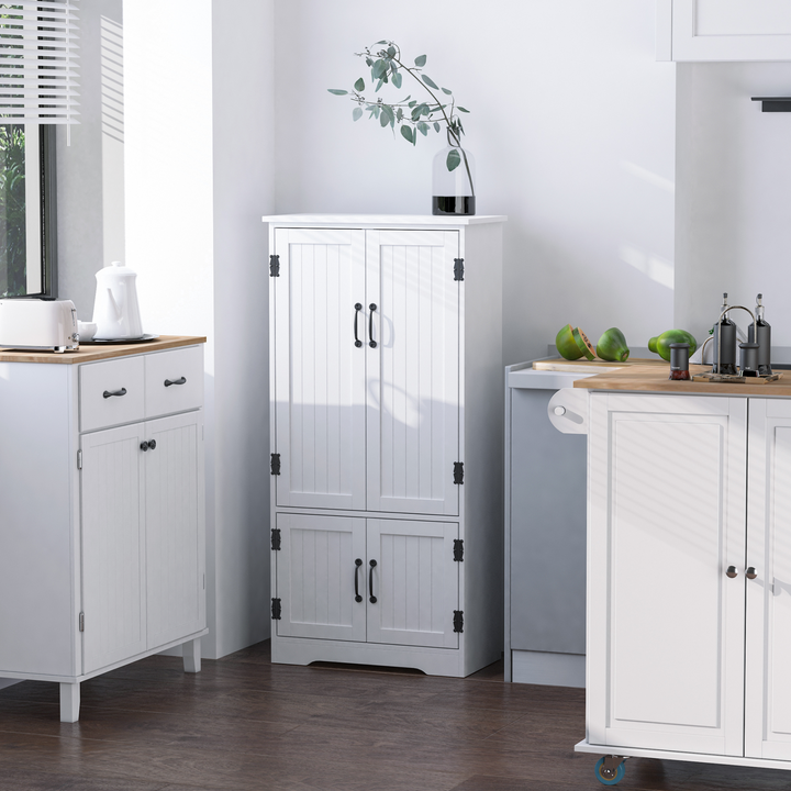 Elegant White Accent Floor Storage Cabinet with Adjustable Shelves - Perfect for Any Room - Premium  from Home Treasures - Just £122.99! Shop now at Home Treasures