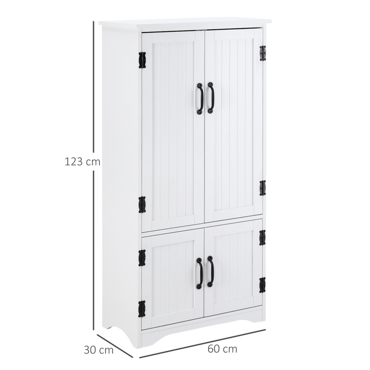 Elegant White Accent Floor Storage Cabinet with Adjustable Shelves - Perfect for Any Room - Premium  from Home Treasures - Just £122.99! Shop now at Home Treasures