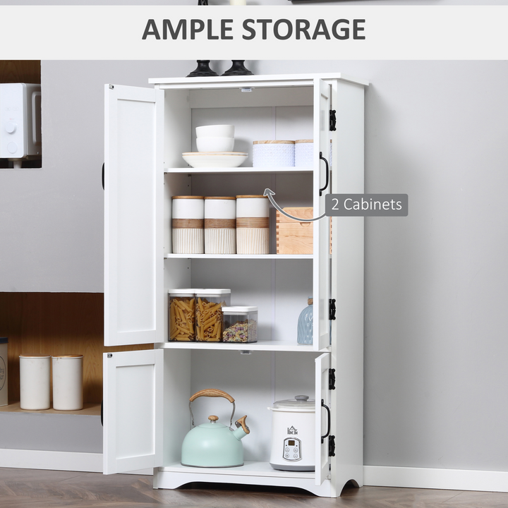 Elegant White Accent Floor Storage Cabinet with Adjustable Shelves - Perfect for Any Room - Premium  from Home Treasures - Just £122.99! Shop now at Home Treasures