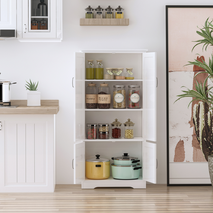 Elegant White Accent Floor Storage Cabinet with Adjustable Shelves - Perfect for Any Room - Premium  from Home Treasures - Just £122.99! Shop now at Home Treasures