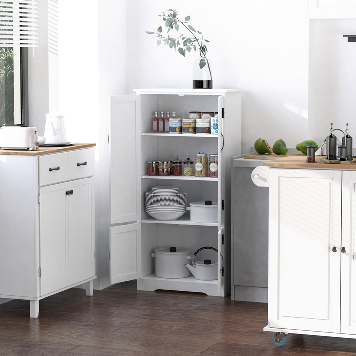 Elegant White Accent Floor Storage Cabinet with Adjustable Shelves - Perfect for Any Room - Premium  from Home Treasures - Just £122.99! Shop now at Home Treasures