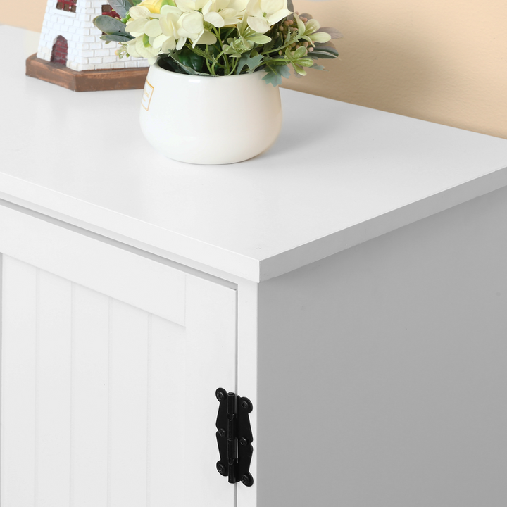 Elegant White Accent Floor Storage Cabinet with Adjustable Shelves - Perfect for Any Room - Premium  from Home Treasures - Just £122.99! Shop now at Home Treasures