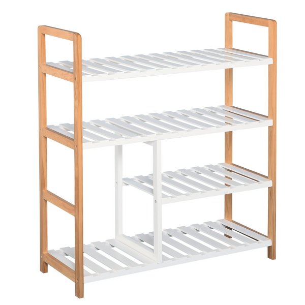 4-Tier Shoe Rack Storage with a Wooden Frame, 78 x 68 x 26 cm - Premium  from Home Treasures - Just £38.99! Shop now at Home Treasures