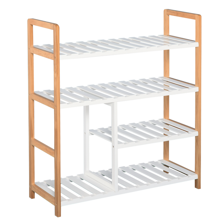 4-Tier Shoe Rack Storage with a Wooden Frame, 78 x 68 x 26 cm - Premium  from Home Treasures - Just £38.99! Shop now at Home Treasures