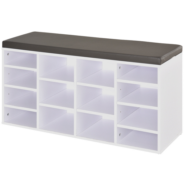 Multi-Storage Shoe Rack with 14 Compartments - White - Premium  from Home Treasures - Just £103.99! Shop now at Home Treasures