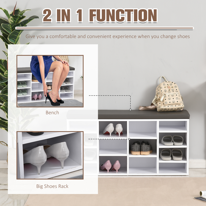 Multi-Storage Shoe Rack with 14 Compartments - White - Premium  from Home Treasures - Just £103.99! Shop now at Home Treasures