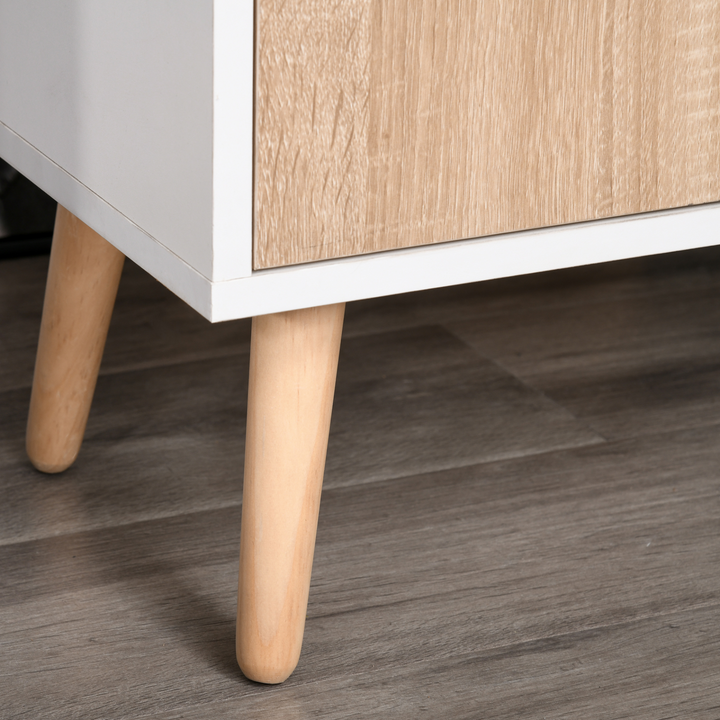 Sideboard Floor Standing Storage Cabinet with Drawer - Modern Scandinavian Style for Bedroom, Living Room, Home Office - Natural - Premium  from Home Treasures - Just £93.99! Shop now at Home Treasures