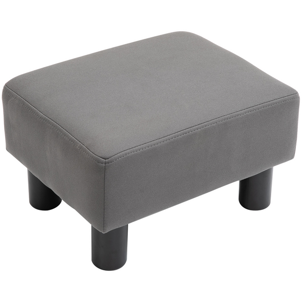 Grey Footstool - Small Seat & Foot Rest for Home Office - 40 x 30 x 24cm - Chic, Comfortable, and Functional - Premium  from Home Treasures - Just £41.99! Shop now at Home Treasures