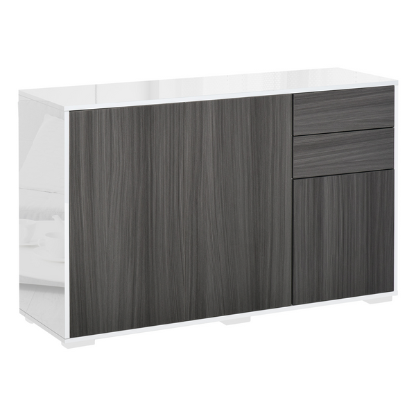 Elegant High Gloss Frame Sideboard w/ Push-Open Design & 2 Drawers, 74 x 117 x 36 cm - Contemporary Storage Solution - Premium  from Home Treasures - Just £139.99! Shop now at Home Treasures