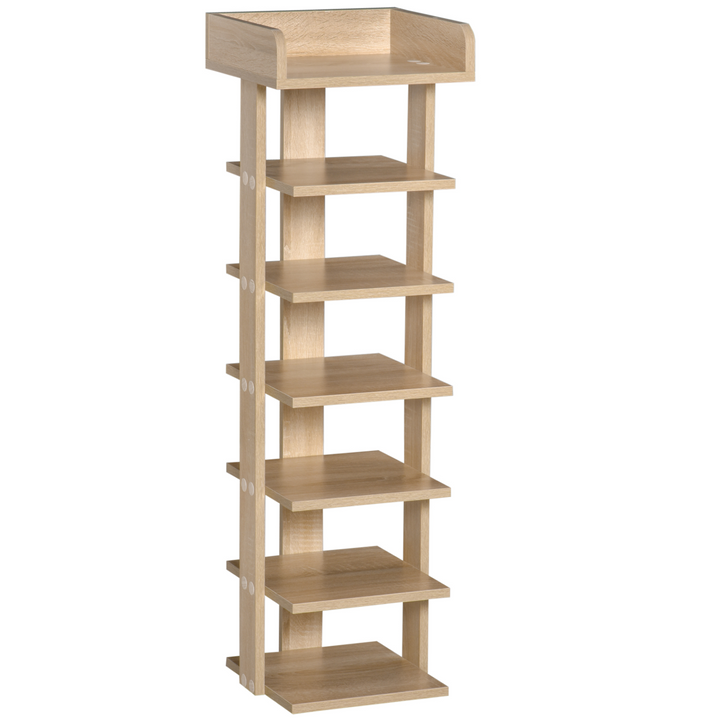 Oak Shoe Rack with 6 Layers - Modern & Space-Saving Shoe Storage Organizer - Premium  from Home Treasures - Just £55.99! Shop now at Home Treasures