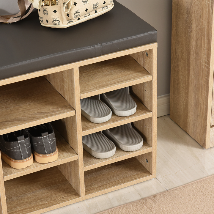 Multi-Storage Shoe Rack with 14 Compartments in Brown - Premium  from Home Treasures - Just £107.99! Shop now at Home Treasures