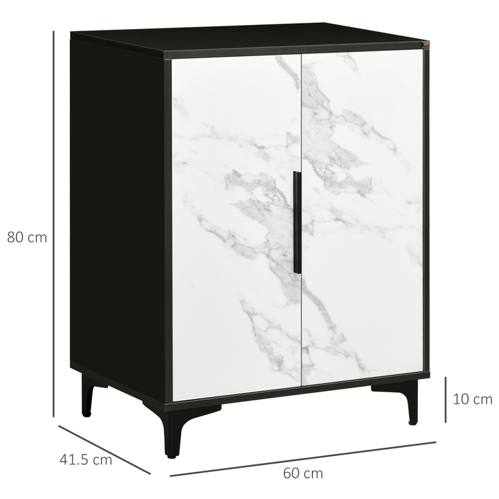 Modern Style, Storage Cabinet w/ Marble Effect (Black) - Premium  from Home Treasures - Just £89.99! Shop now at Home Treasures