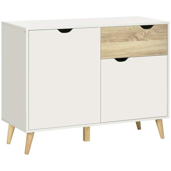 Modern Sideboard Storage Cabinet - Versatile White Accent Cupboard with Drawer and Doors for Any Room - Premium  from Home Treasures - Just £107.99! Shop now at Home Treasures