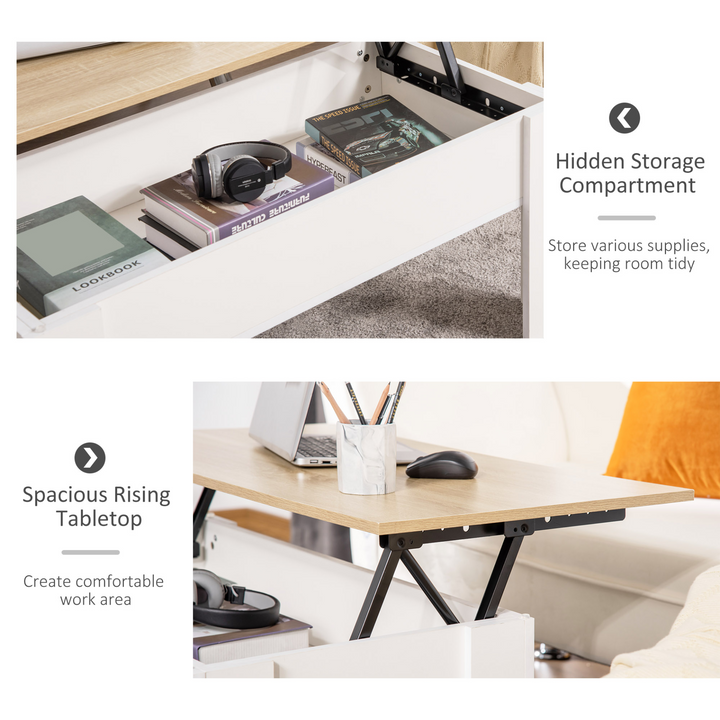 Lift Top Coffee Table with Hidden Storage Compartment | Modern Center Table for Living Room - Premium  from Home Treasures - Just £92.99! Shop now at Home Treasures