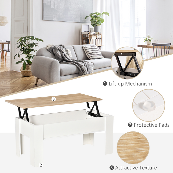 Lift Top Coffee Table with Hidden Storage Compartment | Modern Center Table for Living Room - Premium  from Home Treasures - Just £92.99! Shop now at Home Treasures