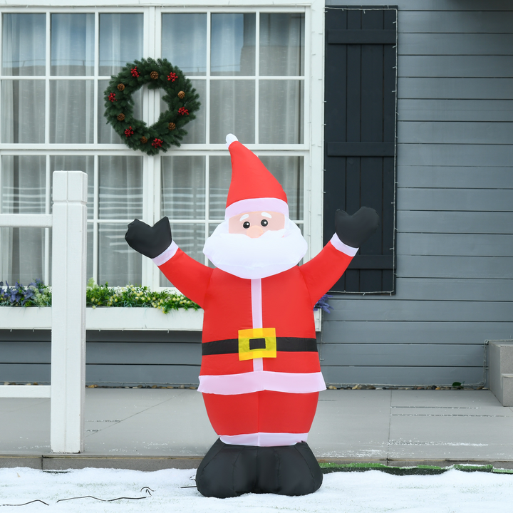 Inflatable Christmas Santa Claus Yard Décor with LED Light - Festive Outdoor Holiday Display - Premium  from Home Treasures - Just £29.99! Shop now at Home Treasures