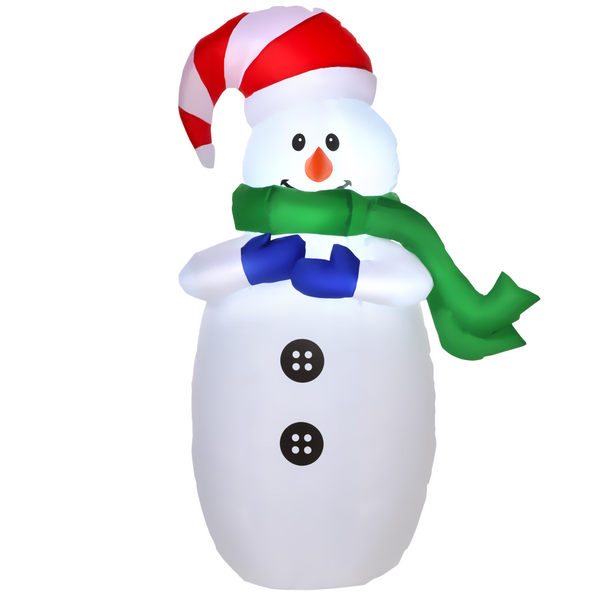 4ft Inflatable Standing Christmas Snowman Decoration – Waterproof with LED Lights & Air Inflator | Festive Holiday Décor - Premium  from Home Treasures - Just £34.99! Shop now at Home Treasures