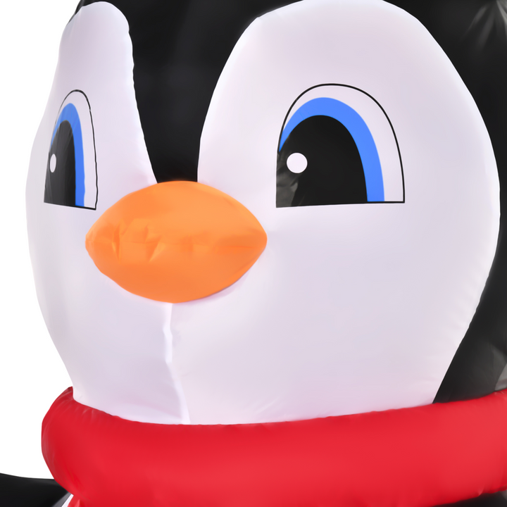 8ft Inflatable Christmas Penguin with Candy Cane and LED Lights - Perfect Outdoor Holiday Decoration - Premium  from Home Treasures - Just £51.99! Shop now at Home Treasures