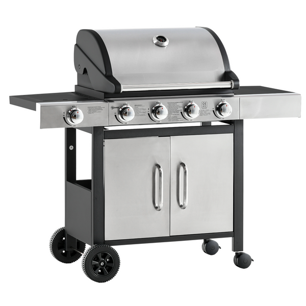 Premium Gas Barbecue Grill with 4 Burners, Side Burner & Warming Rack - Perfect for Outdoor Cooking - Premium BBQ from Home Treasures - Just £403.99! Shop now at Home Treasures