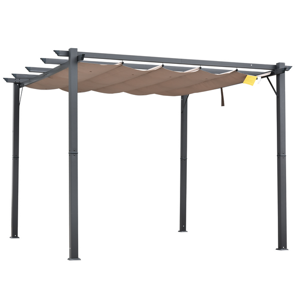 3x3 Metre Aluminium Pergoa Canopy - Retractable Roof, UV Resistant, Perfect for Outdoor Garden, Patio, Party & BBQ - Premium  from Home Treasures - Just £408.99! Shop now at Home Treasures