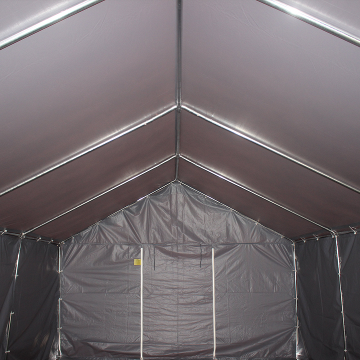 Dark Grey Party Canopy w/ PVC Cover & Water-Resistant Side Panels & Zipper Door, 8M x 4M Large Outdoor Event Tent - Premium  from Home Treasures - Just £1003.99! Shop now at Home Treasures