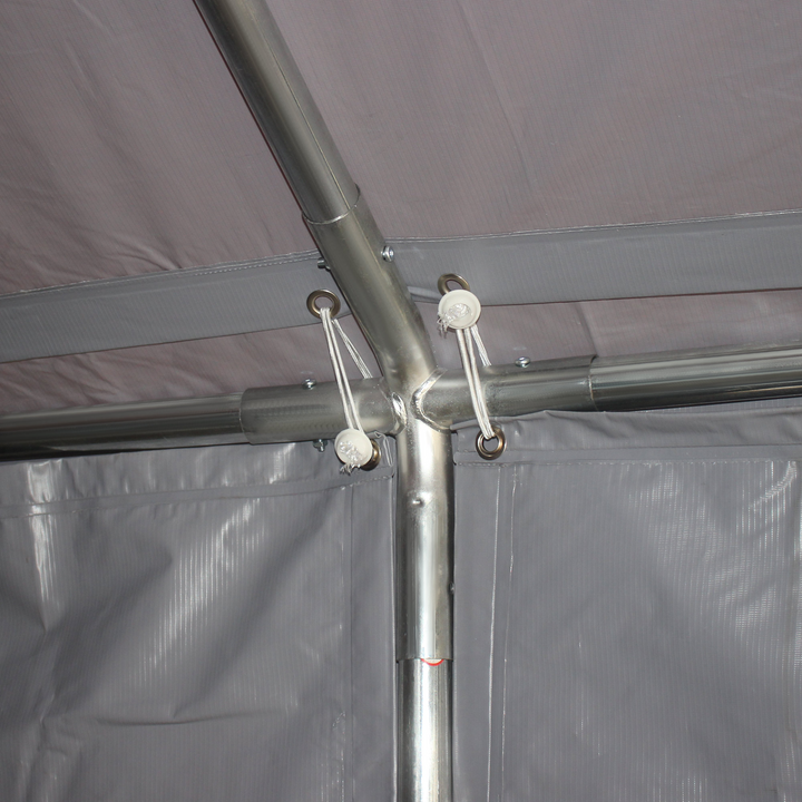 Dark Grey Party Canopy w/ PVC Cover & Water-Resistant Side Panels & Zipper Door, 8M x 4M Large Outdoor Event Tent - Premium  from Home Treasures - Just £1003.99! Shop now at Home Treasures