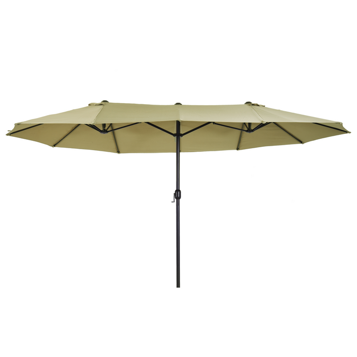 4.6m Garden Parasol Double-Sided Sun Umbrella Patio Canopy Shade - Tan - Premium  from Home Treasures - Just £104.99! Shop now at Home Treasures