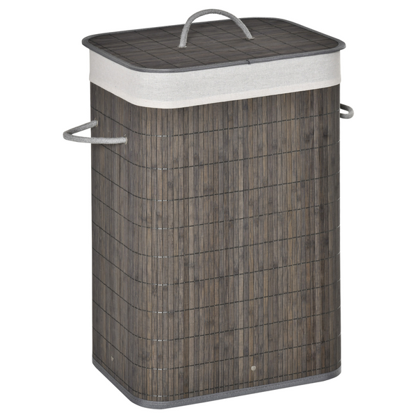 Grey Laundry Basket with Flip Lid & Handles - Collapsible, Foldable & Water-Resistant Hamper for Dirty Clothes Storage - Premium  from Home Treasures - Just £27.99! Shop now at Home Treasures