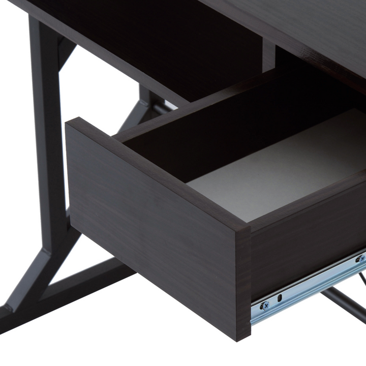 Modern Dark Brown Computer Desk with Display Stand, Keyboard Tray & Host Box Shelf - Perfect for Home Office - Premium  from Home Treasures - Just £75.99! Shop now at Home Treasures