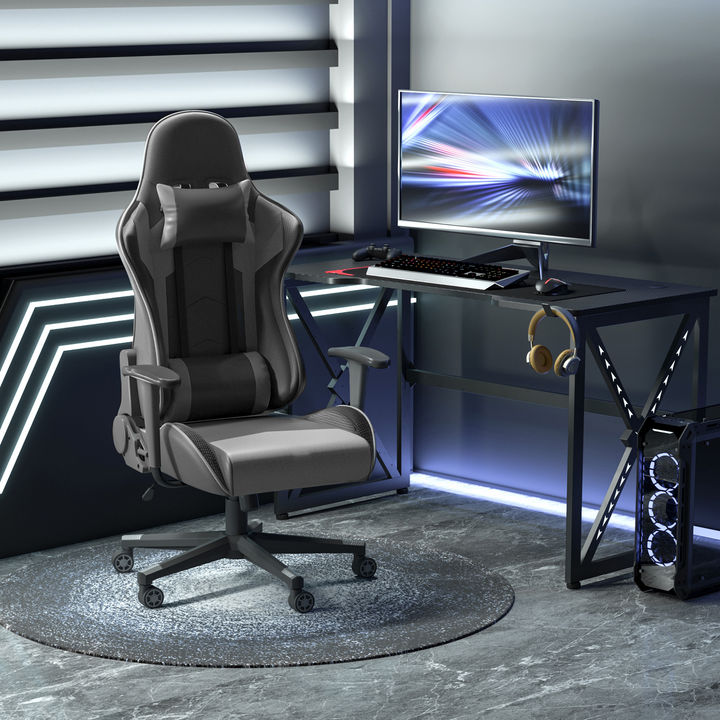 Vinsetto High Back Racing Gaming Chair - PU Leather Reclining Computer Chair, Ergonomic and Adjustable - Premium  from Home Treasures - Just £170.99! Shop now at Home Treasures