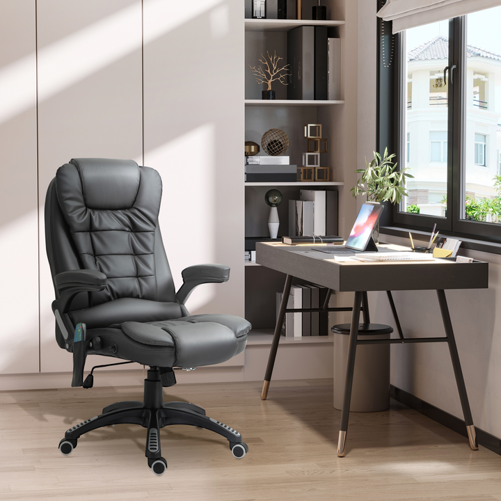 Executive Office Chair with Massage and Heat, High Back PU Leather Massage Office Chair - Premium  from Home Treasures - Just £184.99! Shop now at Home Treasures