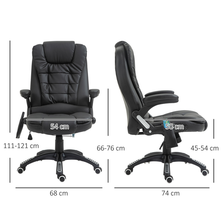 Executive Office Chair with Massage and Heat, High Back PU Leather Massage Office Chair - Premium  from Home Treasures - Just £184.99! Shop now at Home Treasures