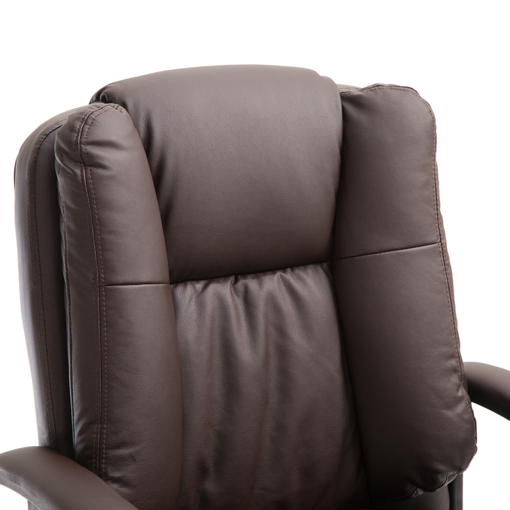 Swivel Executive Office Chair Mid Back Faux Leather Computer Desk Chair, Brown - Premium  from Home Treasures - Just £108.99! Shop now at Home Treasures