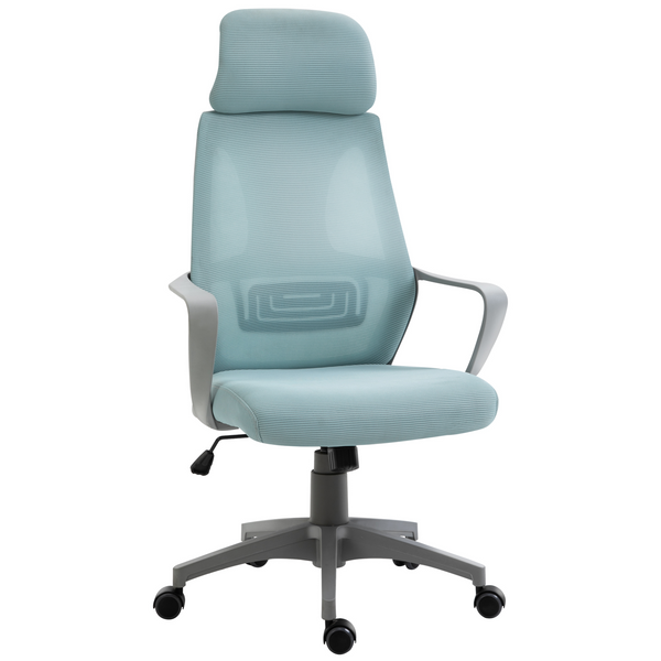 Vinsetto Ergonomic Office Chair with High Mesh Back, Adjustable Height, Blue - Ultimate Home Office Comfort & Style - Premium  from Home Treasures - Just £79.99! Shop now at Home Treasures