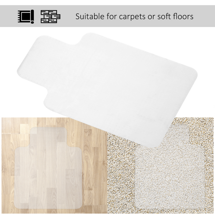 Office Carpet Protector Chair Mat - Clear, Non-Slip, Frosted Lipped Design for Carpet Protection - Premium  from Home Treasures - Just £38.99! Shop now at Home Treasures