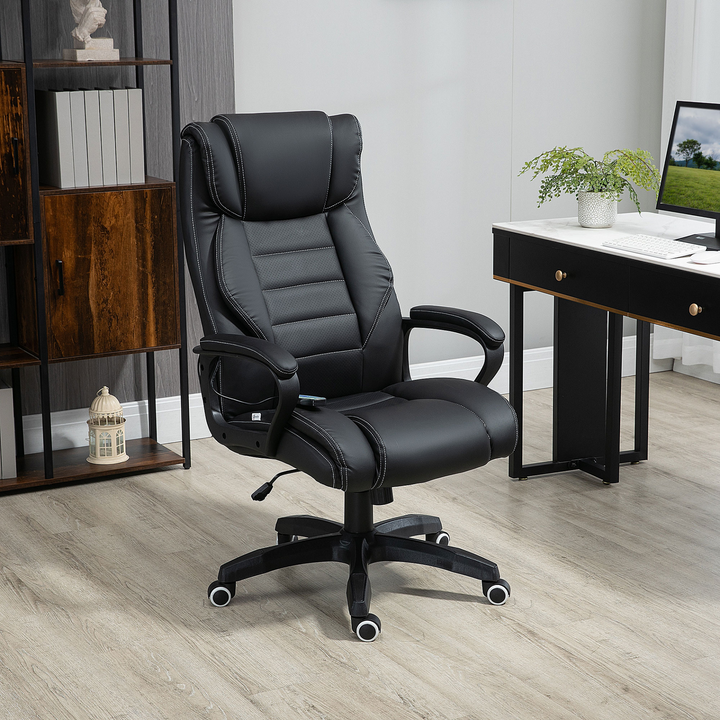 Vinsetto High Back Executive Office Chair - Ergonomic Massage, Swivel, Adjustable - Black - Premium  from Home Treasures - Just £160.99! Shop now at Home Treasures