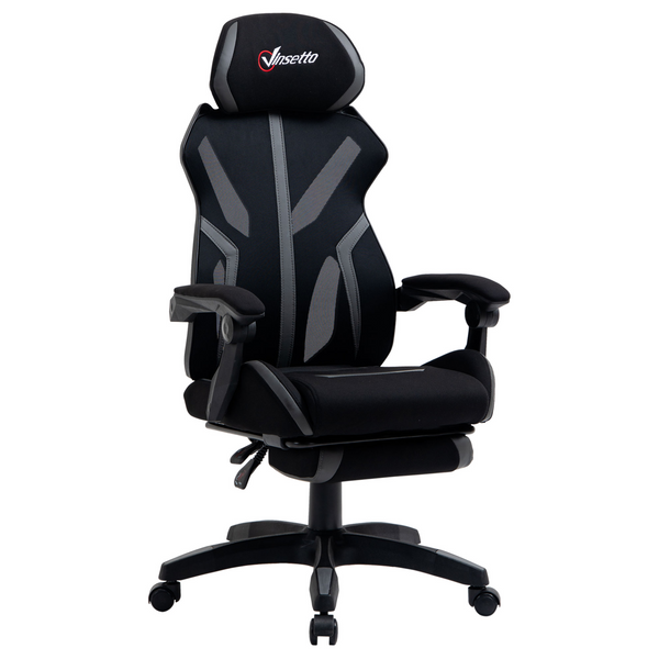 Vinsetto Ergonomic Mesh Home Office Chair with Footrest - Adjustable, Breathable, and Comfortable (Black & Grey) - Premium  from Home Treasures - Just £140.99! Shop now at Home Treasures