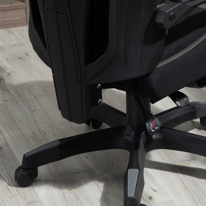 Vinsetto Ergonomic Mesh Home Office Chair with Footrest - Adjustable, Breathable, and Comfortable (Black & Grey) - Premium  from Home Treasures - Just £140.99! Shop now at Home Treasures