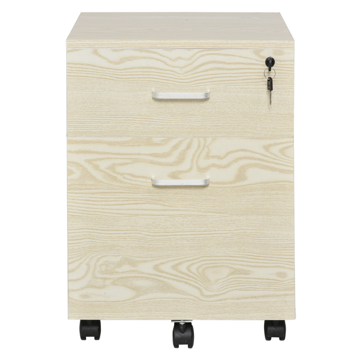 Vinsetto 2-Drawer Locking Office Filing Cabinet with 5 Wheels Rolling Storage - Premium  from Home Treasures - Just £71.99! Shop now at Home Treasures