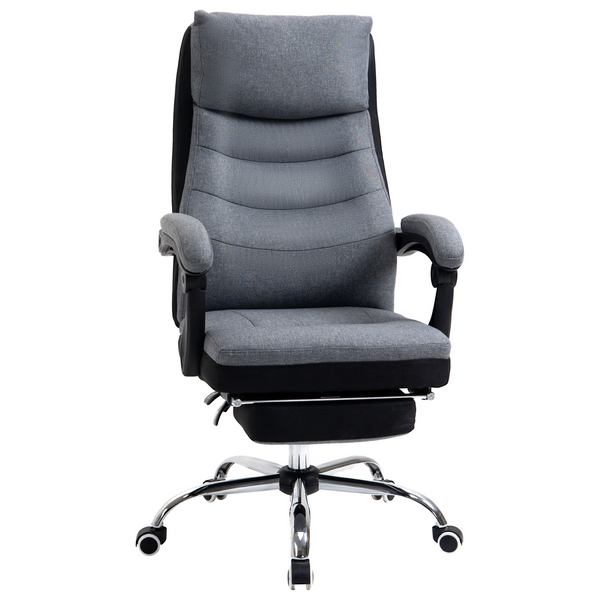 Vinsetto High Back Executive Office Chair - Ergonomic Reclining Computer Chair, Grey - Premium  from Home Treasures - Just £183.99! Shop now at Home Treasures