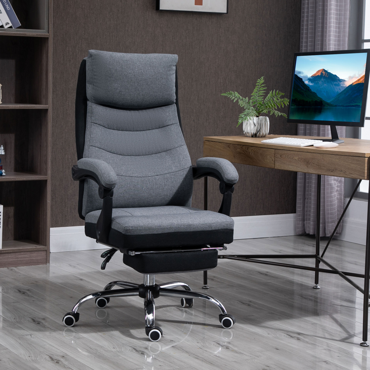 Vinsetto High Back Executive Office Chair - Ergonomic Reclining Computer Chair, Grey - Premium  from Home Treasures - Just £183.99! Shop now at Home Treasures