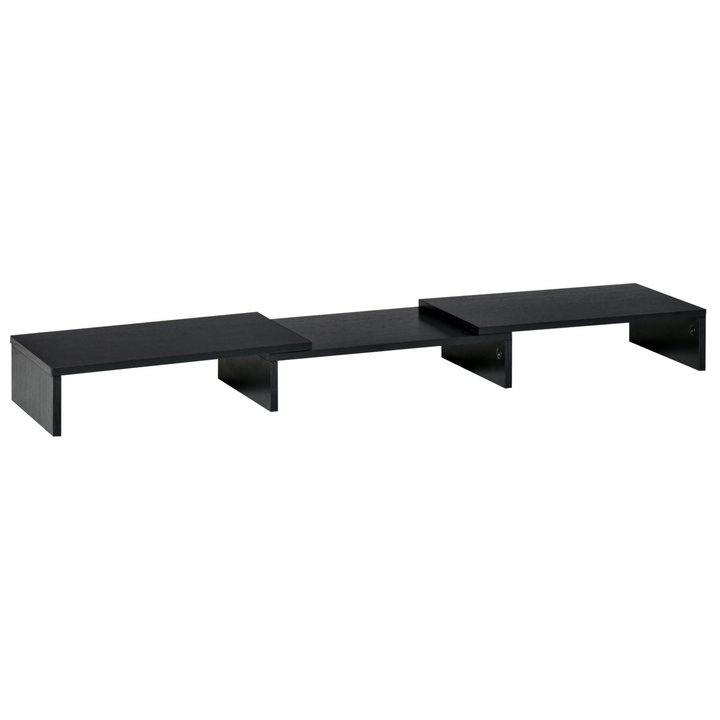 Vinsetto Dual Monitor Stand Riser with Adjustable Length and Angle, Black - Premium  from Home Treasures - Just £30.99! Shop now at Home Treasures