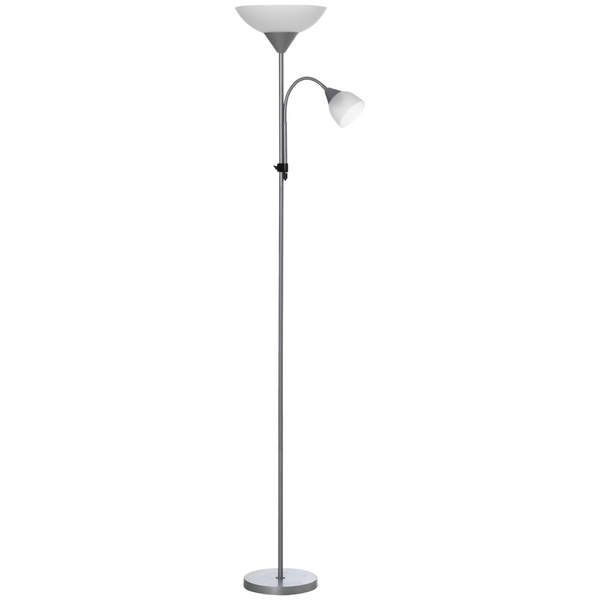 Modern 2-Head Floor Reading Lamp with Adjustable Arms - 179.5cm for Living Room, Bedroom, or Office - Premium  from Home Treasures - Just £43.99! Shop now at Home Treasures